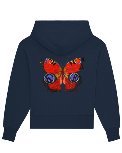 RED BUTTERFLY KAPUZENPULLOVER