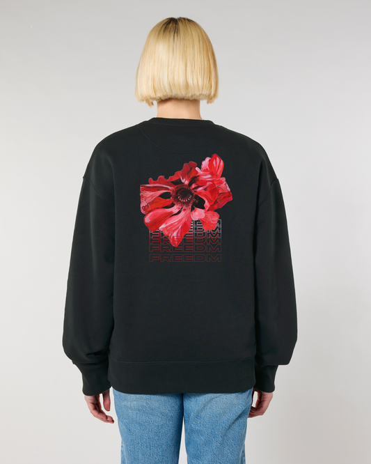 RED FLOWER PULLOVER