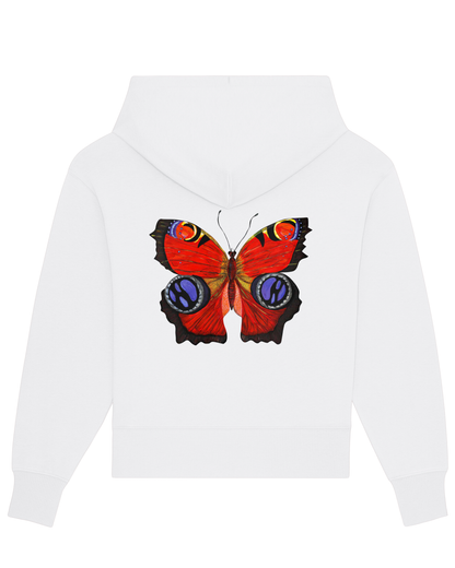 RED BUTTERFLY KAPUZENPULLOVER