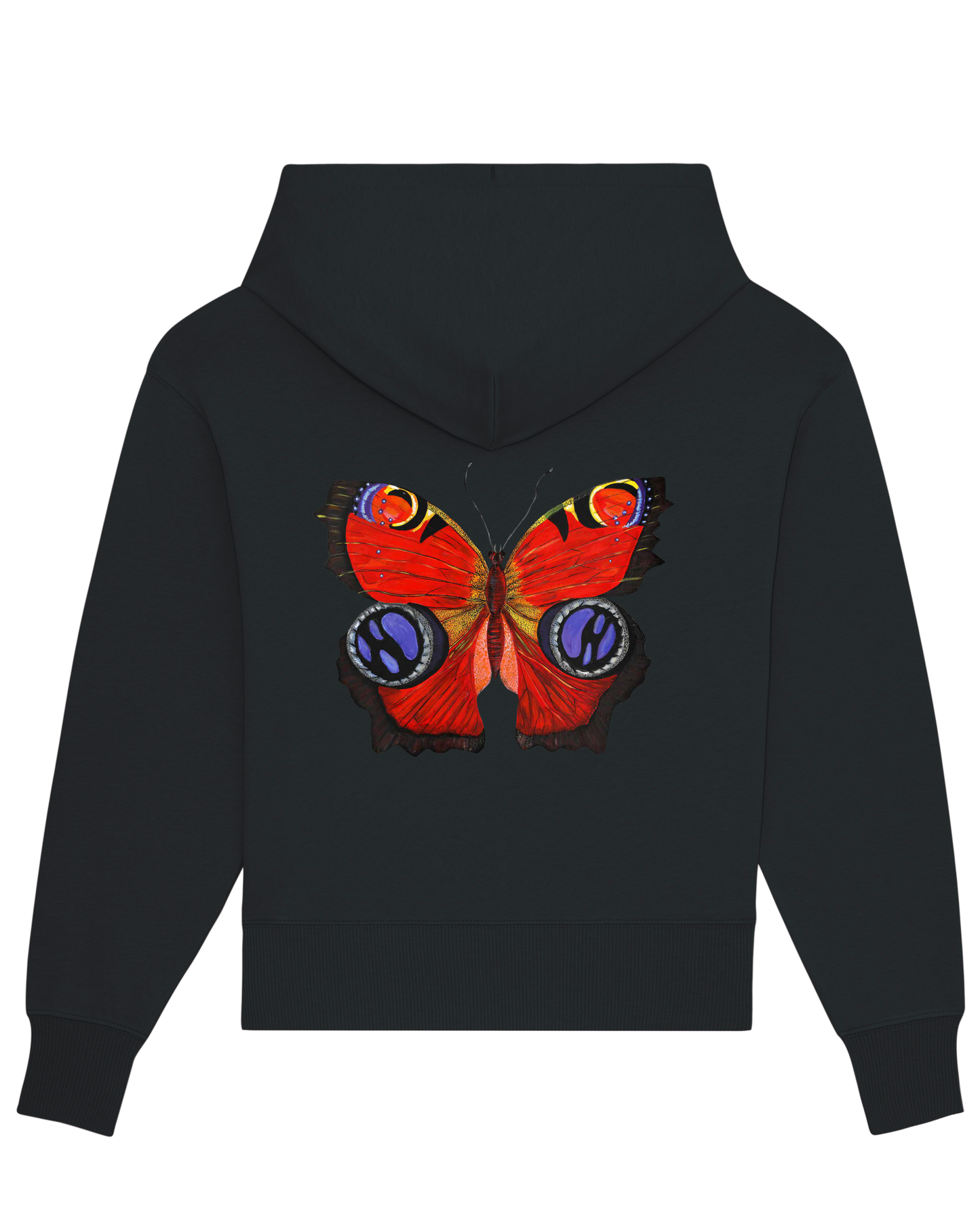 RED BUTTERFLY KAPUZENPULLOVER