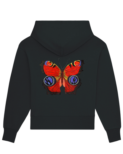 RED BUTTERFLY KAPUZENPULLOVER